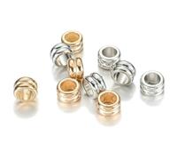 BSGUZ Lot de 50 perles cylindriques géométriques CCB à gros trous pour la fabrication de bracelets et de bijoux (mélange de 3 à 50 pièces)