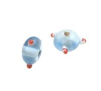 BSGUZ Perles en verre gravées style rétro, faites à la main, pour bracelets, boucles d'oreilles et colliers, fabrication de bijoux DIY, lot de 53 pièces