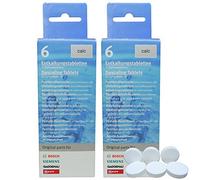 BSH 311556 Lot de 2 paquets de 6 pastilles détartrantes 18 g chacune Pour les appareils du groupe BSH : Siemens - Bosch - Balay - Constructa - Gaggenau - Neff Remplace TZ 60002 - TCZ6002