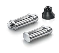 BSH Electroménager Bosch Accessoires MUZS6PP - Lot de 2 accessoires pour pâtes - Rouleau à pâtes tagliatelle, rouleau à lasagnes, adaptateur, pour robot pâtissier série 6 - Noir/acier inoxydable