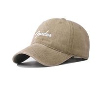 Bshouldkn Casquette de baseball brodée de personnalité classique vintage en coton casquette de baseball neutre casquette d'extérieur, Kaki2., L