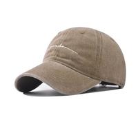 Bshouldkn Casquette de baseball brodée de personnalité classique vintage en coton casquette de baseball neutre casquette d'extérieur, kaki, L
