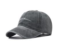 Bshouldkn Casquette de baseball brodée de personnalité classique vintage en coton casquette de baseball neutre casquette d'extérieur, vert militaire, L