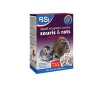 BSI - Anti-rats et souris 150g - Efficacité radicale - Brodi-Kill Grain - 6 sachets de blé de 25g - Dernière génération