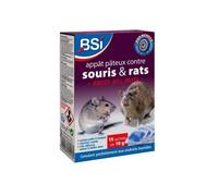 BSI - Anti-rats et souris 150g - Efficacité radicale - Brodi-Kill Pâte - 15 sachets de blé de 10g - Dernière génération