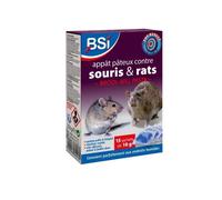 BSI - Anti-rats et souris 150g - Efficacité radicale - Brodi-Kill Pâte - 15 sachets de blé de 10g - Dernière génération