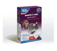 BSI - Anti-rats et souris 150g - Efficacité radicale - Generation grain'tech - 6 sachets céréales de 25g - Haute qualité