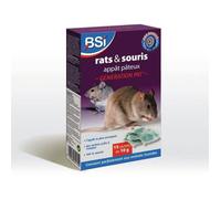 BSI - Anti-rats et souris 150g - Efficacité radicale - Generation Pat' - 15 sachets pâte 10g - Haute qualité - Adapté zones humides