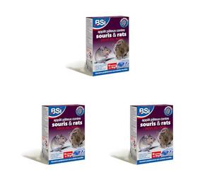 BSI - Anti-Rats Et Souris - 150g - Efficacité Rapide - Radicale - Brodi-Kill Pâte - 15x10g - Prêt A l'Emploi - Qualité Dernière Génération - Pour la maison et Autour de la maison (Lot de 3)