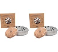 BSI - Barrière A Insectes - Spirale Base Citronnelle - Avec Boîte En Inox - 10 Pièces Jusqu'à 60 heures De Bien Être (Lot de 2)