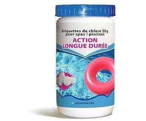 BSI - Chlore action longue durée ou chlore lent - Galets 20g - Dissolution lente - Désinfection - Piscine - 1kg