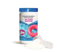 BSI - Chlore Choc - Action Rapide - Désinfection Totale De l'Eau - Spécial Bactéries - Idéal Pour Piscine Et Spa - Granulé - 1kg