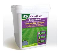 BSI - Engrais Gazon - Micro Gran - Adapté Pour Le Potager Et Jardin - Stimule Les Sols - Diminue l'Acidité - Cyanamide Calcique - Jusqu'à 200m² - 8Kg