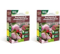 BSI - Engrais Hortensias Et Rhododendrons - Bio - Pour Tous les Variétés - Floraison Éclatante - Action Longue Durée - 4kg - Jusqu'à 40 m² - UAB, Aucune (Lot de 2)