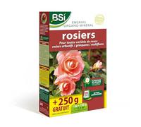BSI – Engrais rosiers bio organo-minéral – Action longue durée, floraison éclatante – 1 kg+250 g