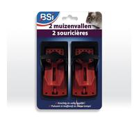 BSI - Pièges à Souris - Tapettes En Plastique - Lot de 2 - Réutilisables - Pour la Maison, Autour Et Dépendance