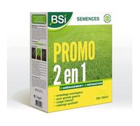 BSI - Semences De Gazon - Aménagement Ou Réparation Rapide - Avec Enrobage Protecteur - Grande Surface - 150m² - 3Kg