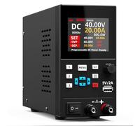 BSIDE Alimentation CC programmable 40 V 20 A Alimentation de banc Petite alimentation de laboratoire variable Commutation réglable Large gamme d'alimentation avec bouton et bouton de réglage, fonction