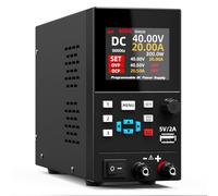 BSIDE Alimentation Laboratoire Programmable DC 40V 20A 300W Alimentation Stabilisée Réglable à Grande Plage et Double Réglage Affichage Couleur 4 Chiffres 6 Lignes Mini Alim de labo pour Électronique