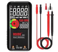 BSIDE EBTN Multimètre numérique LCD 3 résultats, 999 points, voltmètre auto-portée de 9 999 points, résistance, continuité, fréquence, diode, cycle de fonctionnement, test de tension lampe de poche