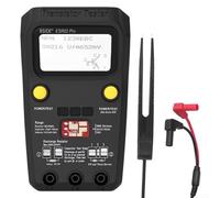 Bside ESR02 Testeur de transistor numérique professionnel avec écran LCD rétroéclairé pour test de composants SMD et mesure de l'inductance (ESR02PRO- Clip BlackTest)