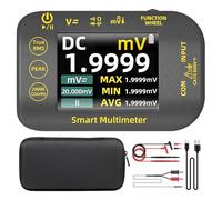 BSIDE Mini Multimètre Numérique de Poche 20000 Comptes Multimètre de Précision TRMS 1000V avec Écran Couleur et Support, S40 Testeur Électrique Rechargeable pour Photovoltaïque Millivolt AC Peak