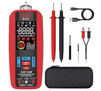 BSIDE Multimètre Numérique Intelligent LCD Couleur Testeur de Courant Automatique avec Sonde de Température VFD Testeur de Tension Capacitance Résistance Hz Diode avec Etui et Batterie Rechargeable