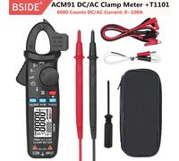 Bside-Pince Ampèremétrique Numérique Professionnelle,Courant Ac,Dc,Réparation De Voiture Automatique,Multimètre Trms,Vérification En Direct,Ncv Hz,Puzzles Itor,Testeur De C - Type Acm91 Black-T1101