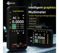 BSIDE S500 - multimètre graphique à 20000 points, avec enregistrement, affichage couleur TFT, 1800mAh, USB C, enregistreur d'armure, coque antichoc en TPU S500