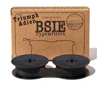 BSIE Typewriters - Ruban pour machine à écrire Adler Noir - Compatible avec Tippa, Gabriele 2000, Junior, Universal, Klein-Adler - GR1 / DIN 2103 / DIN 32755 - Testé à Nice, France