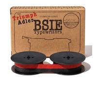 BSIE Typewriters - Ruban pour machine à écrire Adler Noir et Rouge - Compatible avec Tippa, Gabriele 2000, Junior, Universal, Klein-Adler - GR1 / DIN 2103 / DIN 32755 - Testé à Nice, France