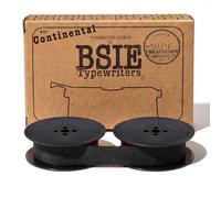 BSIE Typewriters - Ruban pour machine à écrire Continental Noir - Compatible avec Standard, 340, 350, Klein-Continental - GR1 / DIN 2103 / DIN 32755 - Testé à Nice, France