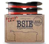 BSIE Typewriters - Ruban pour machine à écrire Triumph Noir et Rouge - Pack Double - Compatible avec Tippa, Gabriele, Perfekt, Norm, Standard - GR1 / DIN 2103 / DIN 32755 - Testé à Nice, France