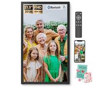 BSIMB Cadre Photo numérique WiFi Extra Large de 21,5 Pouces, Cadre Photo numérique FHD 64 Go, Haut-Parleur Bluetooth, écran Tactile, télécommande, Partage Facile des Photos/vidéos Via
