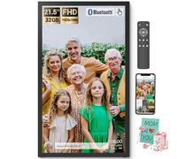 BSIMB Cadre photo numérique WiFi extra large de 21,5 pouces, cadre photo numérique FHD 64 Go, haut-parleur Bluetooth, écran tactile, télécommande, partage facile des photos/vidéos via