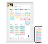 BSIMB Calendrier numérique de 10,1", écran tactile, affichage interactif, tableau des tâches, liste de tâches, planificateur de repas, planificateur électronique avec support de bureau, idéal pour