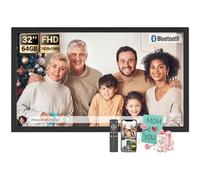 BSIMB Grand Cadre Photo numérique de 81,3 cm avec Haut-parleurs Bluetooth, 64 Go FHD WiFi, Cadre Photo numérique Extra Large avec télécommande, Support pivotant, Cadre décoratif pour galerie, Partage
