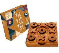 BSIRI Tic Tac Toe Wooden Board Games Noughts and Crosses Brain Teaser