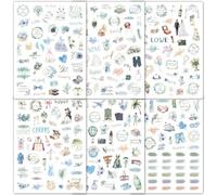 BSITSSS 12 Feuilles Mariage Stickers Scrapbooking, Autocollant Mariage, Stickers Aesthetic pour Livre D'or Mariage Anniversaire EVJF Album Photo Invitatio