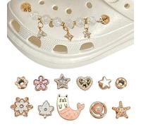 BSITSSS 12 Pièces Décorations de Chaussures de Bricolage, Mignon Bijoux de Chaussures, Métal Breloques de Chaussures, Charmes De Chaussure Chaînes, Décorations De Fête Cadeaux D'Anniversaire