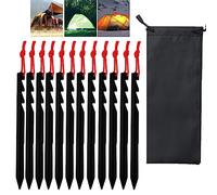 BSITSSS 12 Pièces Sardines Camping, Sardines de Fixation avec Corde Réfléchissante, Piquet de Tente Aluminium Piquets de Tente Sardine Tente pour Le Camping et l'extérieur Pique-Nique Randonnée Pêche