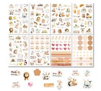 BSITSSS 16 Feuilles Stickers Scrapbooking Baby Shower, 422 Pièces Scrapbooking Autocollant pour Album Photo Bébé, Gender Reveal Stickers Aesthetic Pour Album Journal de Grossesse Baptème Naissance