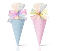 BSITSSS 2 Cônes de Rentrée Scolaire, inschulung Kleine Schultüte avec Motif à Etoiles, Pochettes Surprise pour frère et sœurs pour la Première Journée d'École