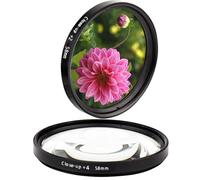 BSITSSS 2 PCS 58mm Kit de Filtre Macro (+2, 4) pour Canon EOS 90D 80D 5DII 5DIII 60D 70D + EF 50 mm f / 1.4 et Autre Appareil Photo à Objectif fileté de 58 mm