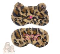 BSITSSS 2PCS Masques de Sommeil Motif léopard Mignon Masque de Sommeil