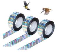 BSITSSS 3 PCS Bande Repulsive, Ruban Repulsif Oiseaux, Double Face Ruban Effaroucheur Oiseaux, Repulsif Pigeons pour Balcon, Repousse Pigeon Balcon pour Jardins, Vergers, 80 m x 2.4 cm