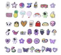 BSITSSS 45 Pièces Charmes de Chaussure, Pins Pour Crocs, Animé Breloques Décorations de Chaussures pour Sandales Garçons Filles Hommes Femmes Cadeaux de D'anniversaire