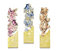 BSITSSS Lot de 3 Marque Page Papillon Romantique, Butterfly Marque Page Metal, Fleurs Papillon Bookmark Marque-Page pour les Amateurs Lecture Amants Cadeau Femme Anniversaire