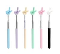 BSITSSS Lot de 6 Pointeur Télescopique, Coloré Bâton De Pointage, Pointeur Main Stick Présentation Lecture De Doigt pour Enseignants Salles de t Conférences