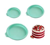 BSITSSS Moules à Gâteaux Silicone Antiadhésifs, 3PCS - 20cm/16cm/11cm, Pour Gâteaux, Mousse et Desserts